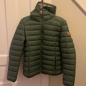 Save the duck daisy jacket in L Thyme Green - new without tags